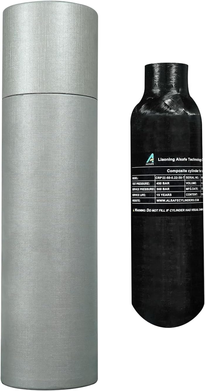 TUXING 4500Psi 13Cu in 220cc 0.22L Carbon Fiber Gas Cylinder, HPA Tank, Paintball Hunting PCP Air Rifle Gun Daystate and FX Thread M18*1.5 - Image 5